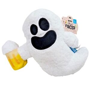 NEW Bark Box‎ Sheet Faced Ghost Squeaker Crinkle Dog Chew Toy Size L NWT